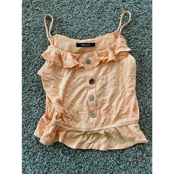 Stunn'd Tops - Stunn'd Orange Crop Tank - Small